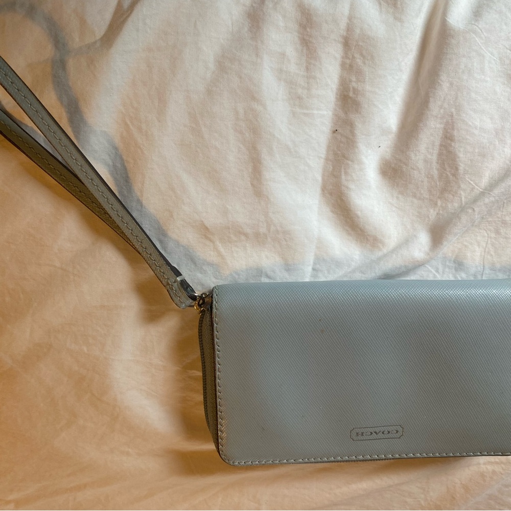 Coach Sky Blue Wristlet